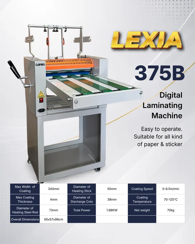 Mesin Laminating Digital 375B - Lexia — Mesin Laminating Kertas