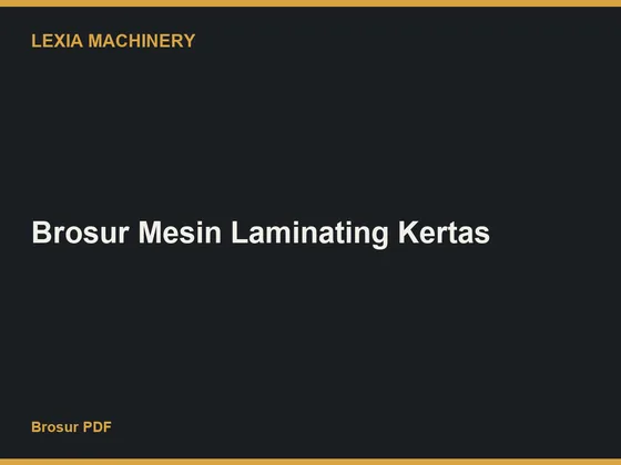 Brosur Mesin Laminating Kertas