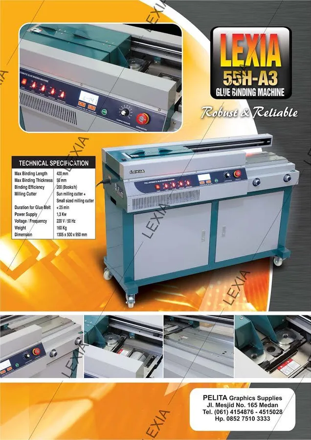Mesin Lem Binding Buku 55H - Lexia — Mesin Lem Binding Buku