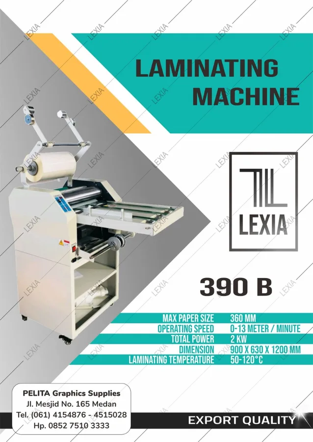 Mesin Laminating Kertas 390 B - Lexia — Mesin Laminating Kertas