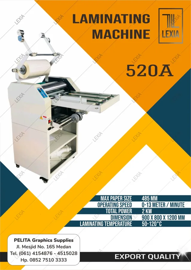 Mesin Laminating Kertas 520 A - Lexia — Mesin Laminating Kertas