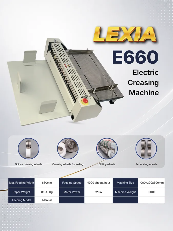 Mesin Creasing Elektrik E660 - Lexia — Mesin Creasing