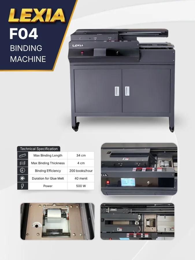 Mesin Lem Binding Buku F04 - Lexia — Mesin Lem Binding Buku