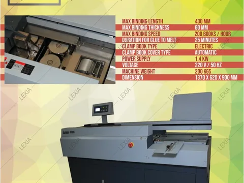 Mesin Lem Binding Buku 60M - Lexia — Mesin Lem Binding Buku