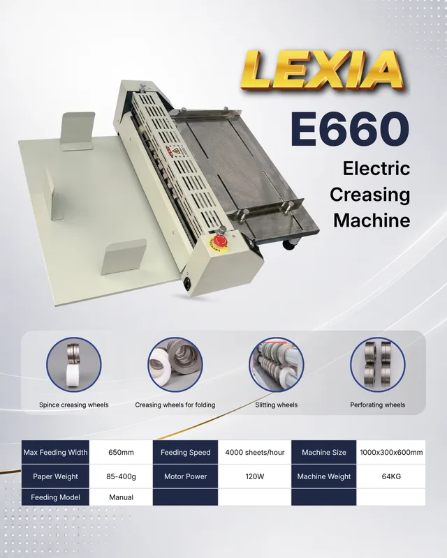 Mesin Creasing Elektrik E660 - Lexia — Mesin Creasing